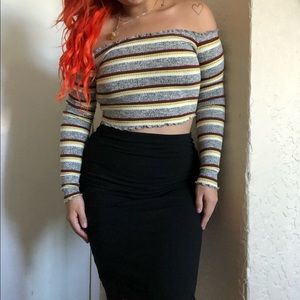 Striped crop top